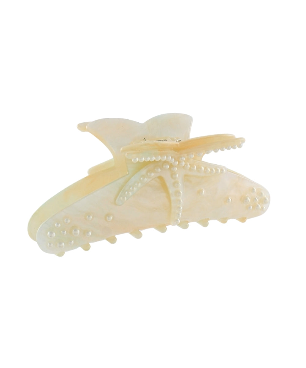 Starfish Hair Claw Clip - Cream/Multi