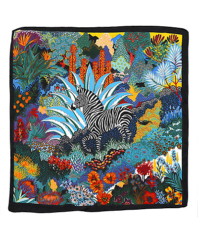 Wild Safari Zebra Printed Silky Bandana