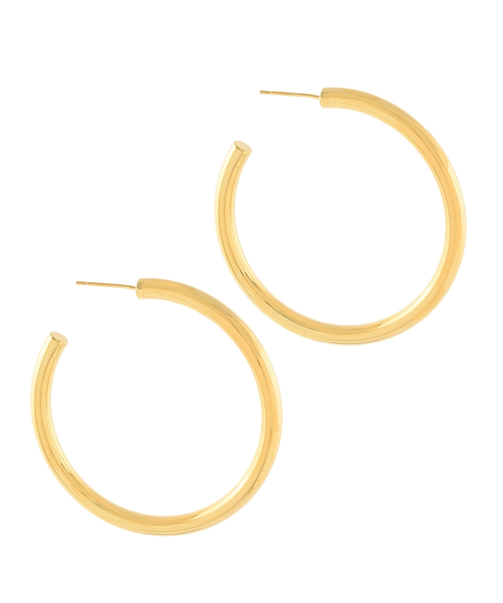 55mm Hollow Hoops - Gold