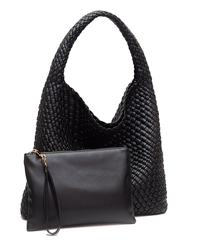 Woven Leather Cumin Shoulder Bag