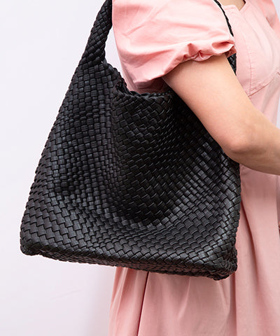 Woven Leather Cumin Shoulder Bag