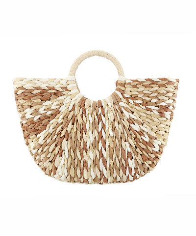 Woven Straw Shopper Tote