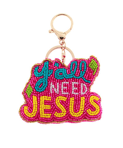 "Y' ALL NEED JESUS" Keychain