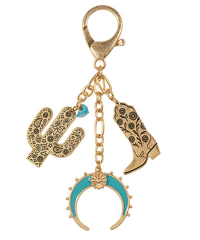 Western Theme & Multi Charm Key Chain
