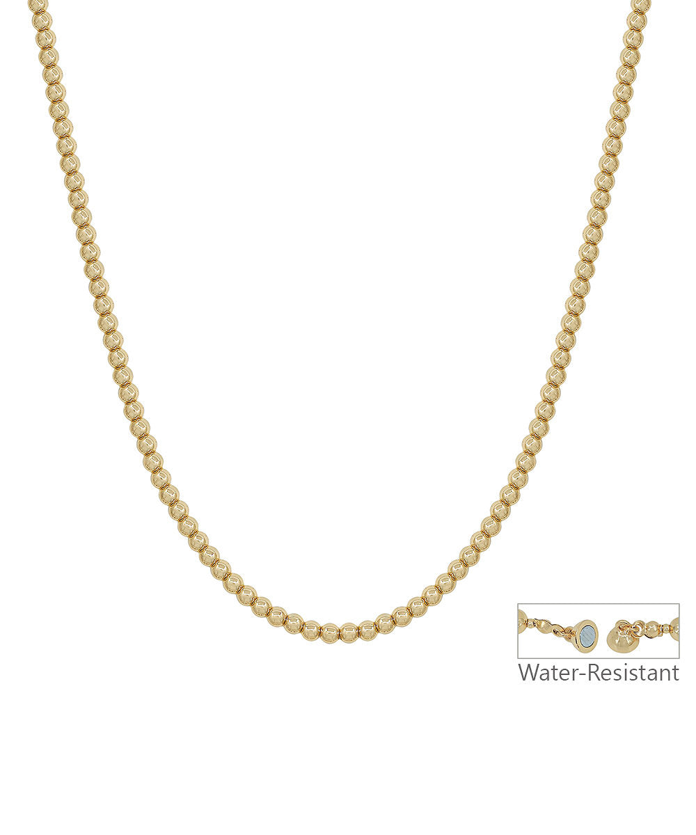 4mm CCB Necklace - Gold