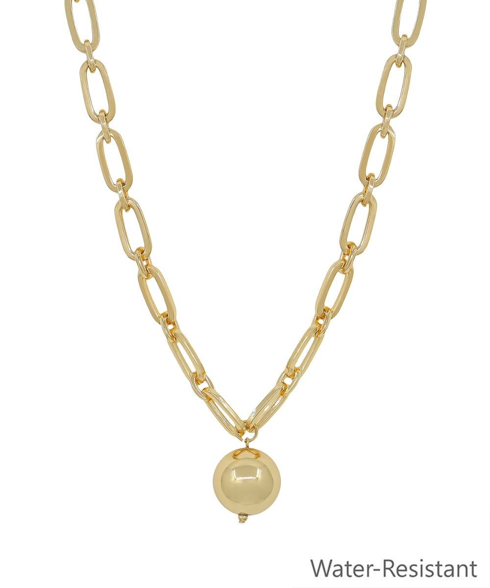 20MM CCB & Chunky Chain Necklace - Gold
