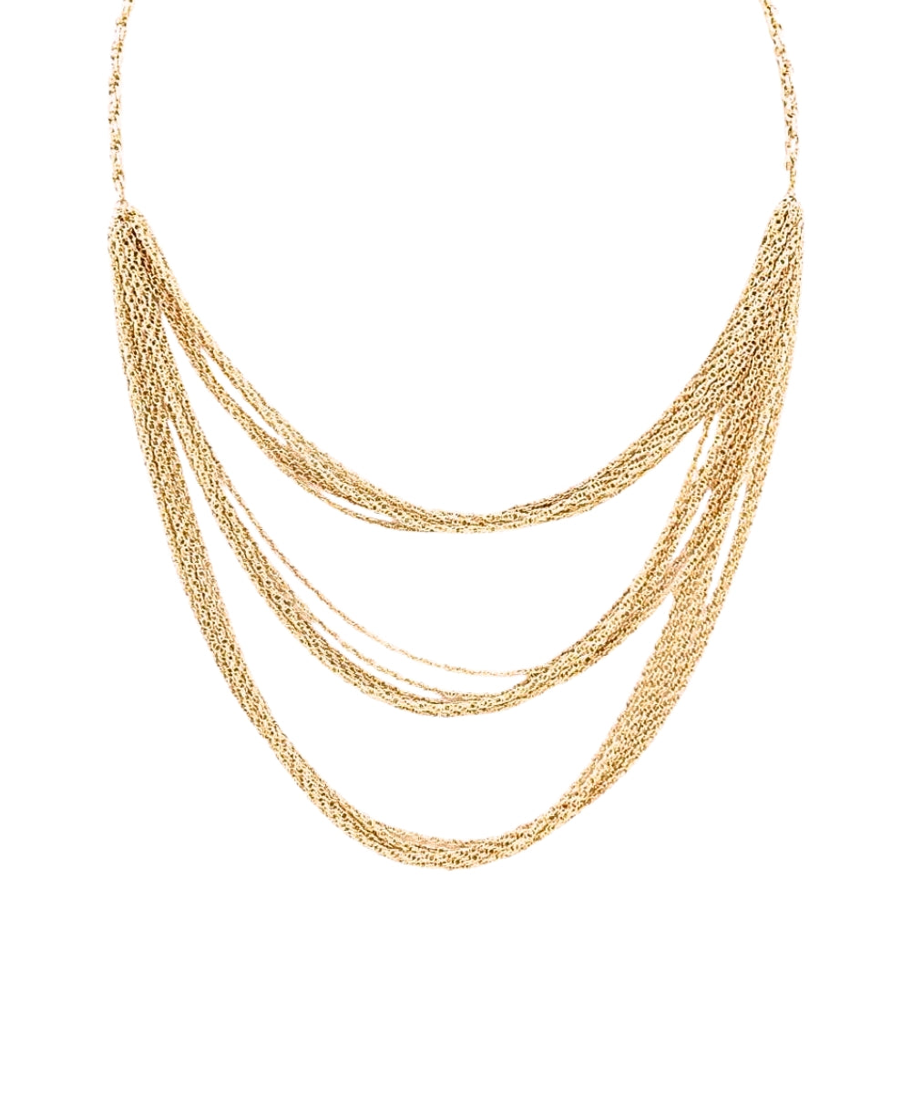 Multi Layered Chain Necklace - Gold