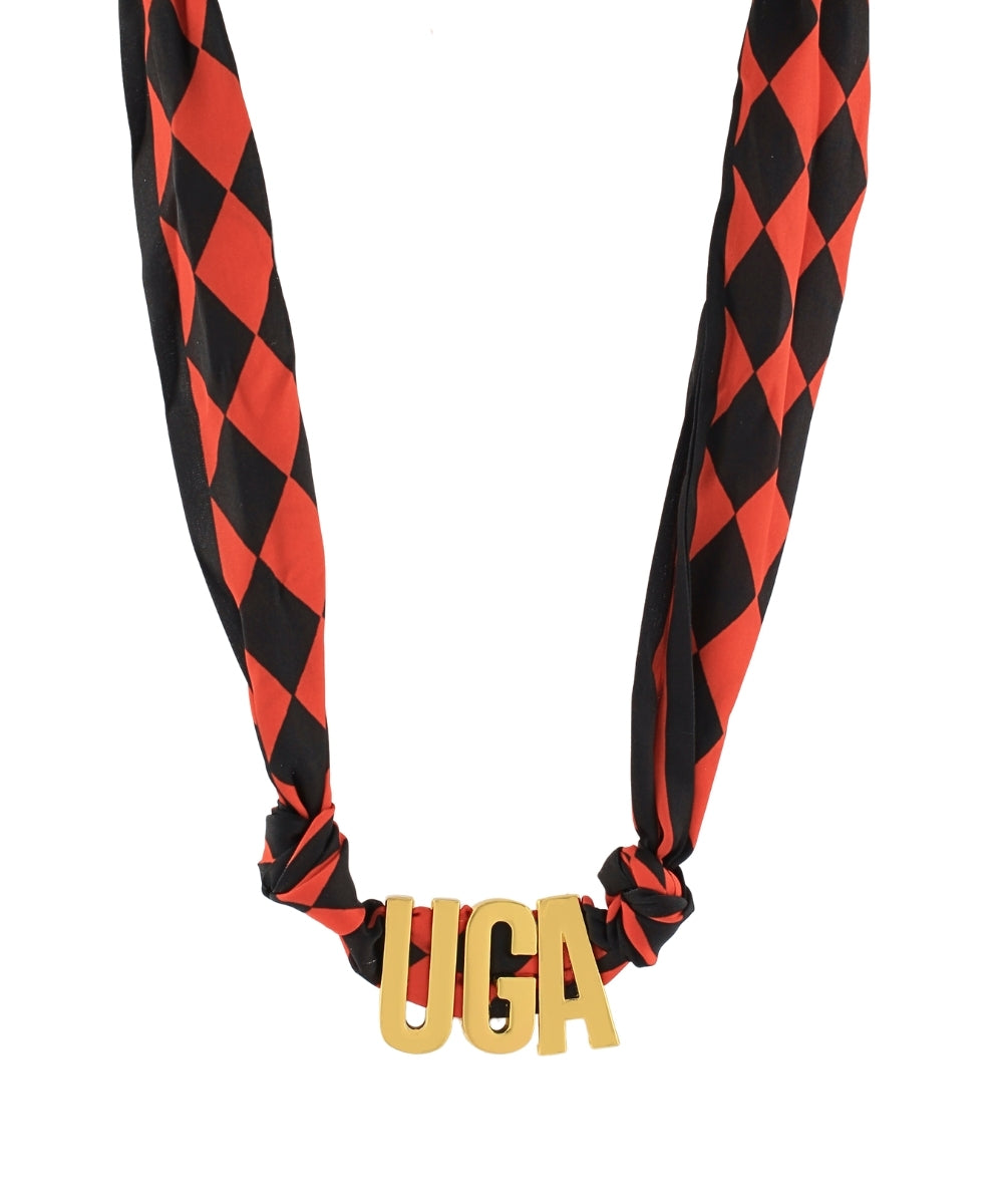 GAMEDAY UGA Scarf Necklace - Red/Black