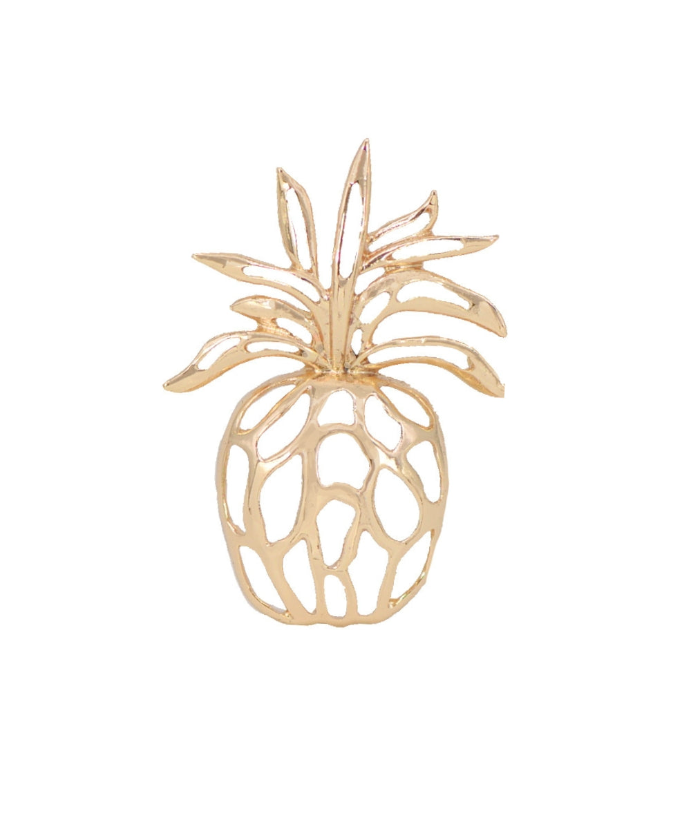 Pineapple Brooch Pin - Gold