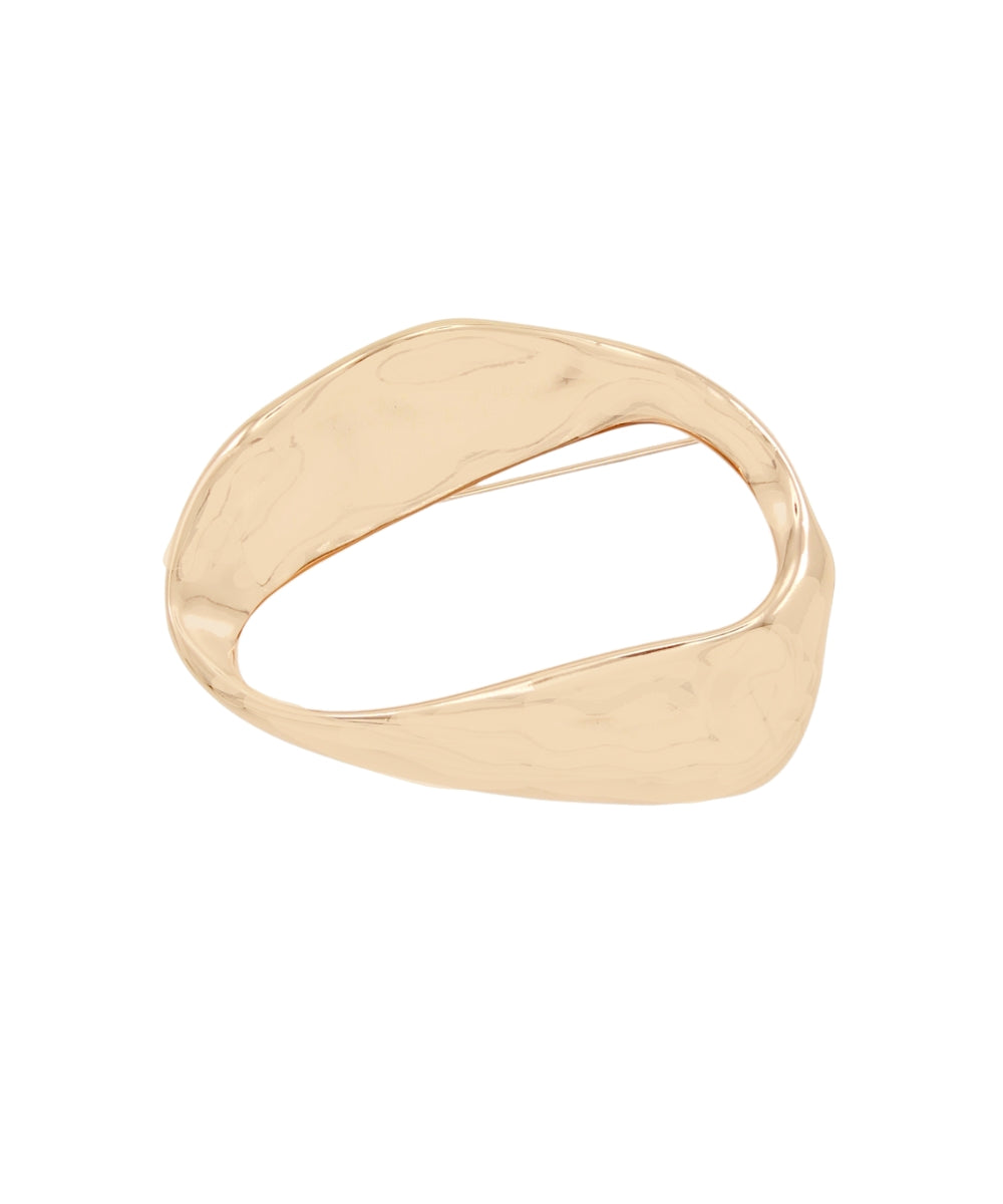 Geometric Brooch Pin - Gold
