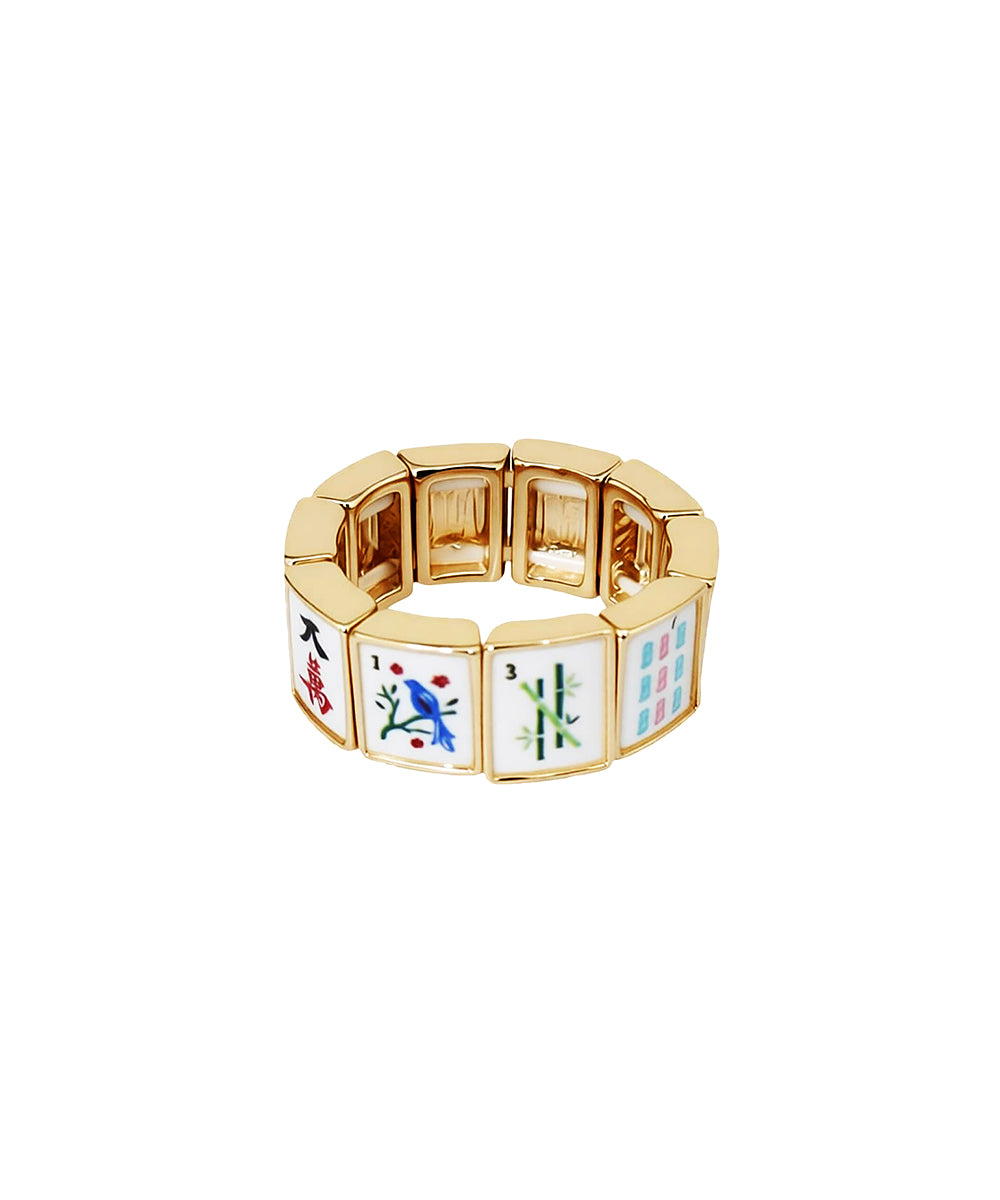 Wide & Multi Mahjong Ring - Dark Multi